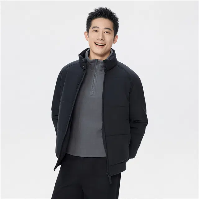 佐丹奴 立领插肩袖梭织棉衣外套棉服 男款