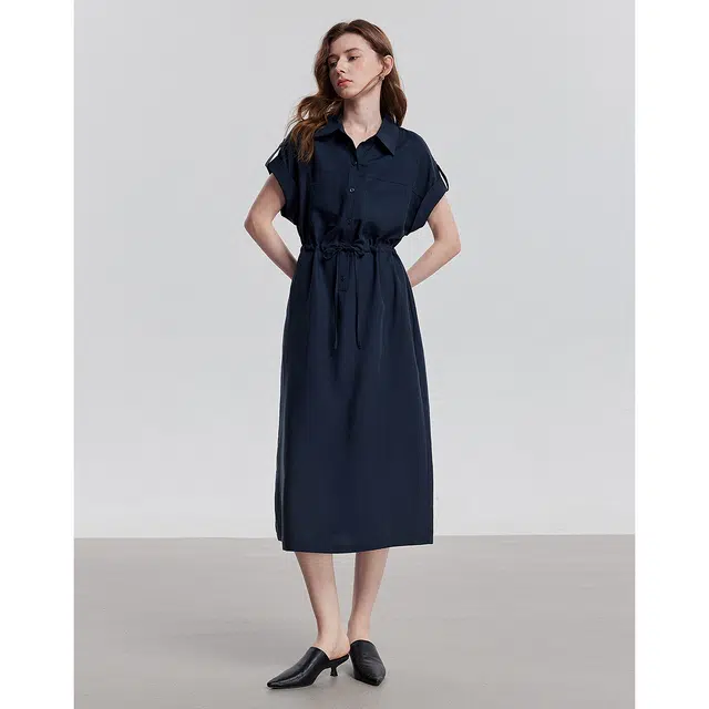 初语 时尚舒适百搭短袖连衣裙 女款