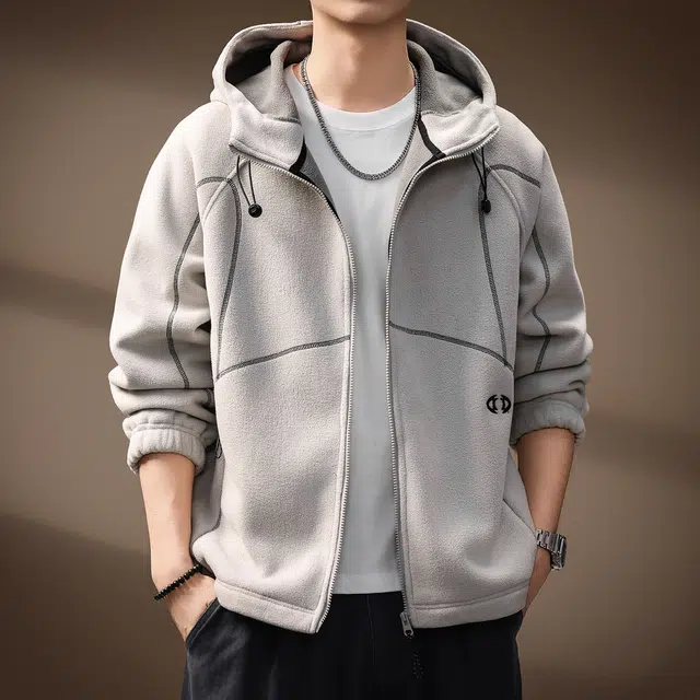 贵色 高端美式潮牌舒适肤百搭潮流高街绒感外套 男女同款