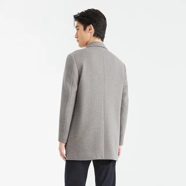 利郎 热燃科技时尚都市保暖绵羊毛质感中长款冬季大衣 男款