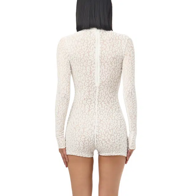 NAKED WARDROBE Print Romper Burnout