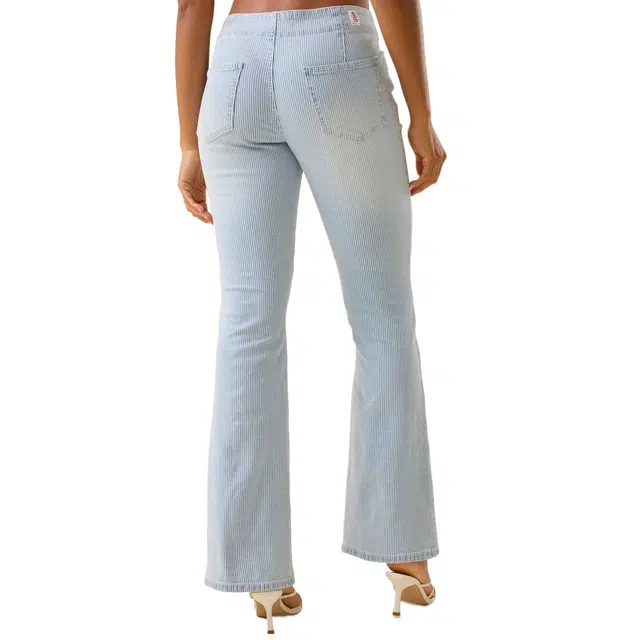 ALTAR'D STATE Zoey Striped Flare Jeans