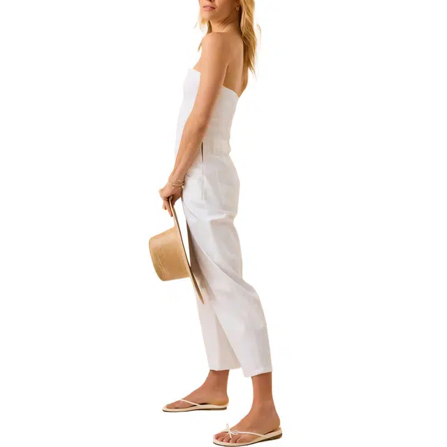 ALTAR'D STATE Hennley Strapless Denim Jumpsuit