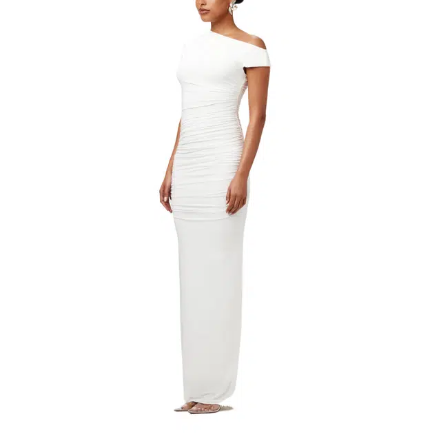 NAKED WARDROBE Hourglass Off-Shoulder Maxi Dress
