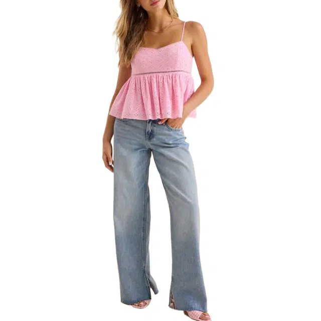 ALTAR'D STATE Sunday Eyelet Babydoll Top