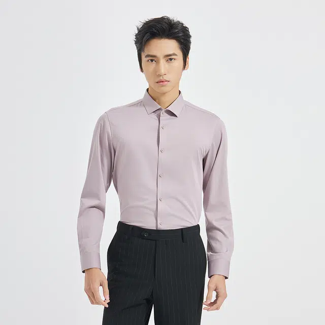 利郎 商务纯色合体舒适质感衬衫 男款