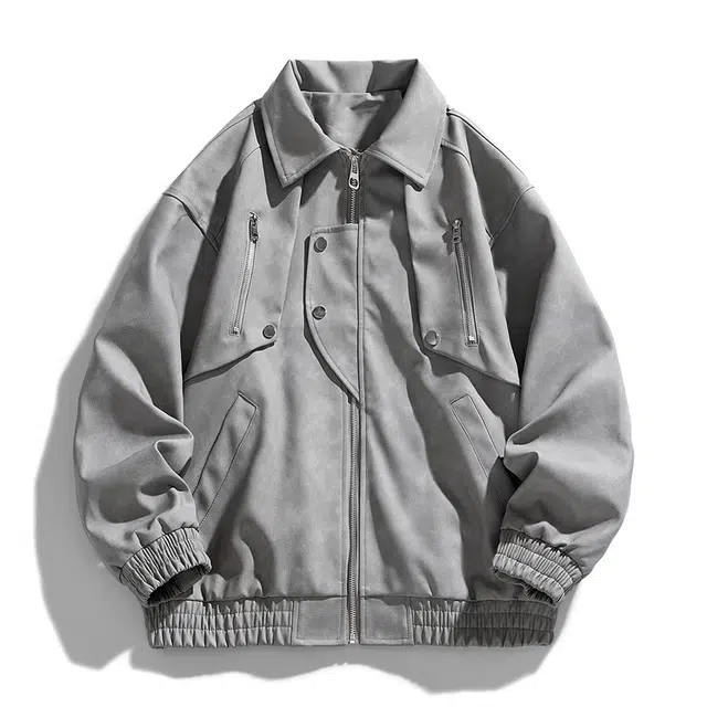 金盾 机车服简约百搭宽松时尚夹克 男款