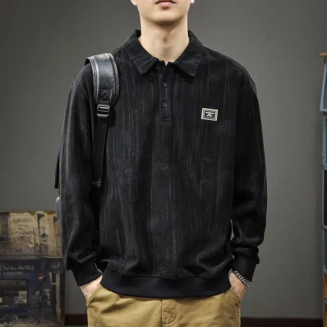 前进牛 秋冬美式休闲复古潮牌高街痞帅肌理感潮流宽松长袖卫衣 男女同款