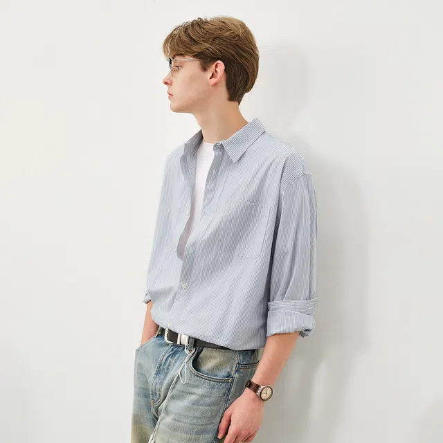 714STREET Simple Stripe Shirt