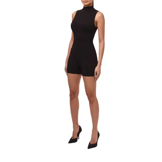 NAKED WARDROBE Sleeveless Sculpt Romper Smooth