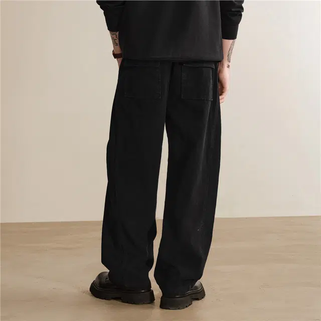 佐丹奴 纯棉侧缝前移收褶松紧腰梭织休闲裤 男款