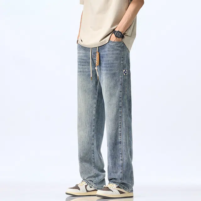 金盾 宽松直筒高街牛仔裤 男款