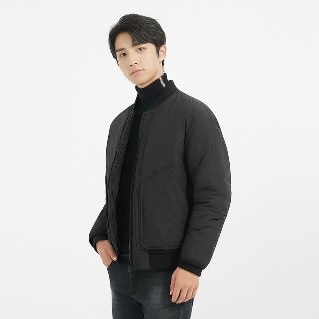利郎 商务休闲纯色棒球领保暖白鸭绒冬季羽绒服 男款