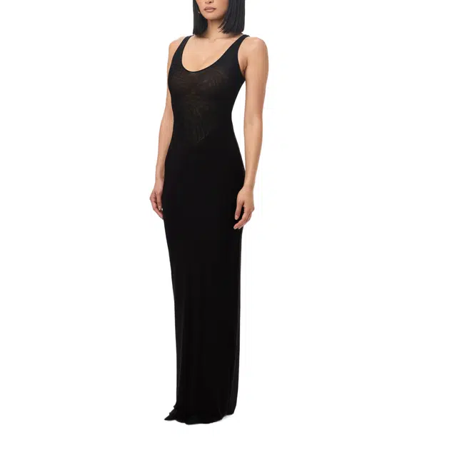 NAKED WARDROBE Hourglass Tank Maxi Dress Mesh