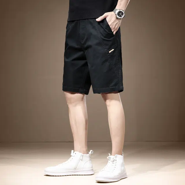 贵色 夏季 美式速干复古高街简约宽松潮牌薄款五分休闲裤工装短裤 男女同款