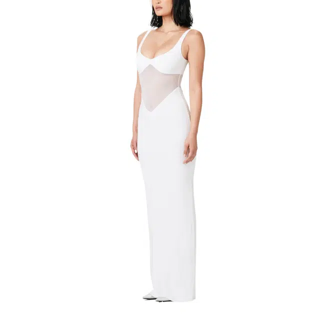 NAKED WARDROBE Mesh Contrast Dress Hourglass