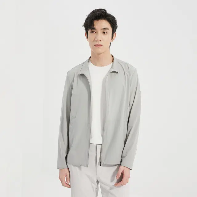 利郎 纯色立领商务休闲简约百搭质感夏季夹克外套 男款