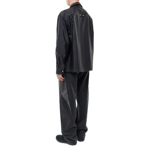 BESLOW UNBALANCED POCKET ZIP-UP SHIRKET