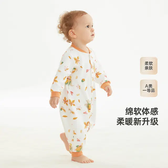 英氏 时尚舒适亲肤柔软满印连体衣 婴幼童