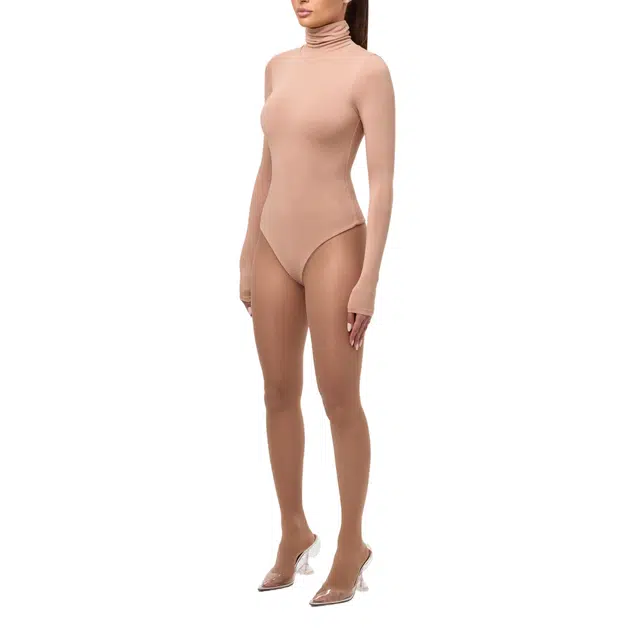NAKED WARDROBE Turtleneck Bodysuit NW