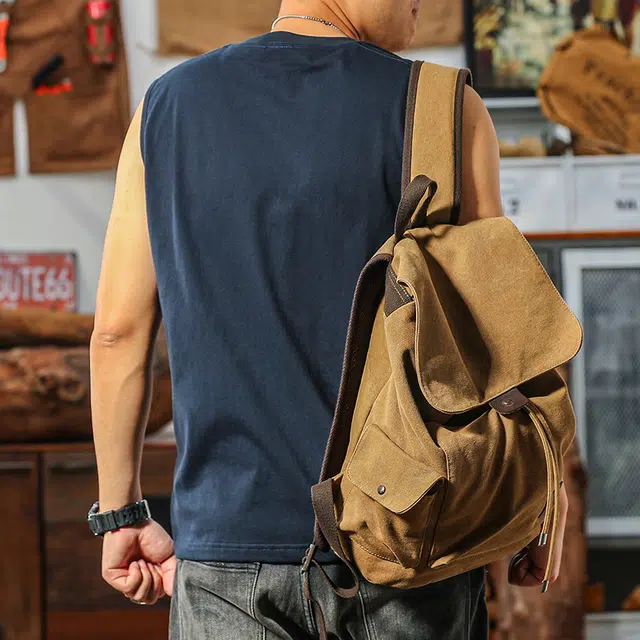 季言 外穿纯棉宽松透气印花无袖健身运动坎肩背心 男款