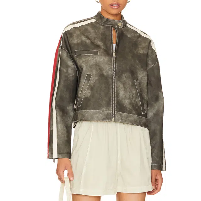 SUPERDOWN Mandi Faux Leather Moto Jacket