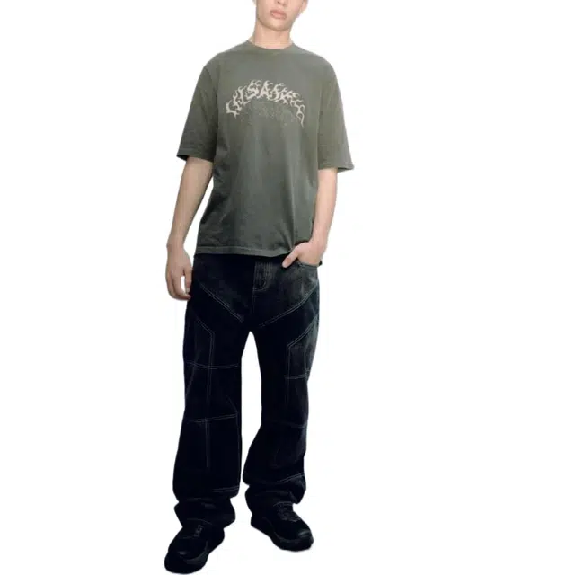 BESLOW FLAME APPLIQUE LOGO T-SHIRTS T