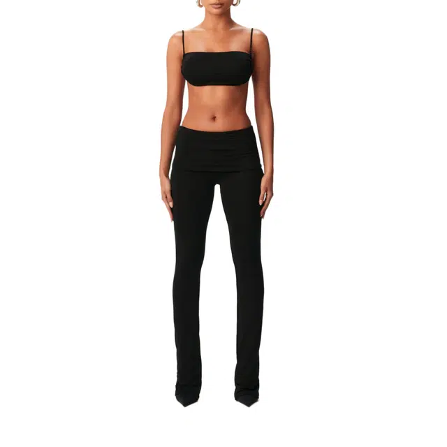 NAKED WARDROBE Modal Foldover Bootcut Pant