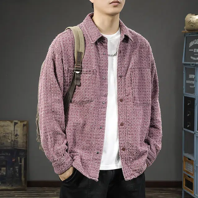 前进牛 秋季阿美咔叽潮牌高级感中性风钩花潮流无性别主义纯棉百搭宽松休闲长袖牛仔外套 男女同款