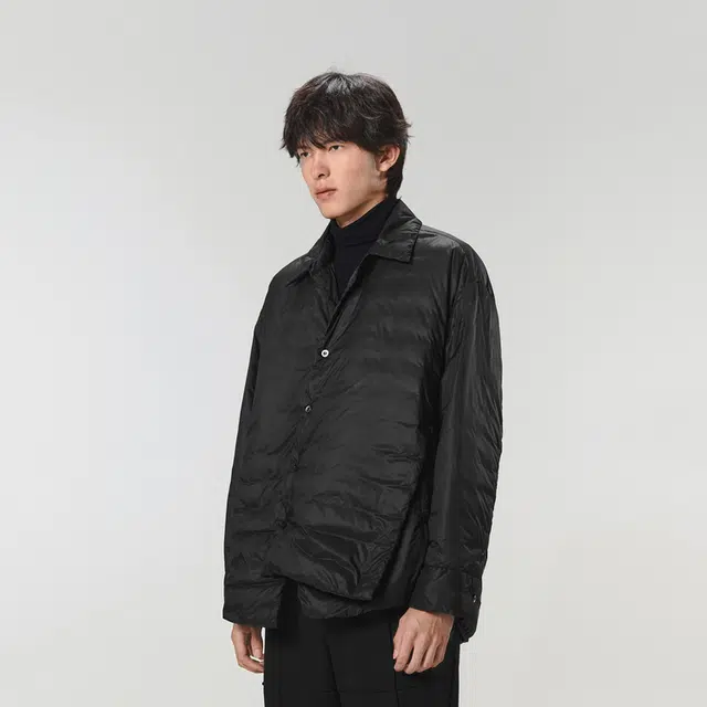 速写 羽绒服宽松翻领短款 男女同款