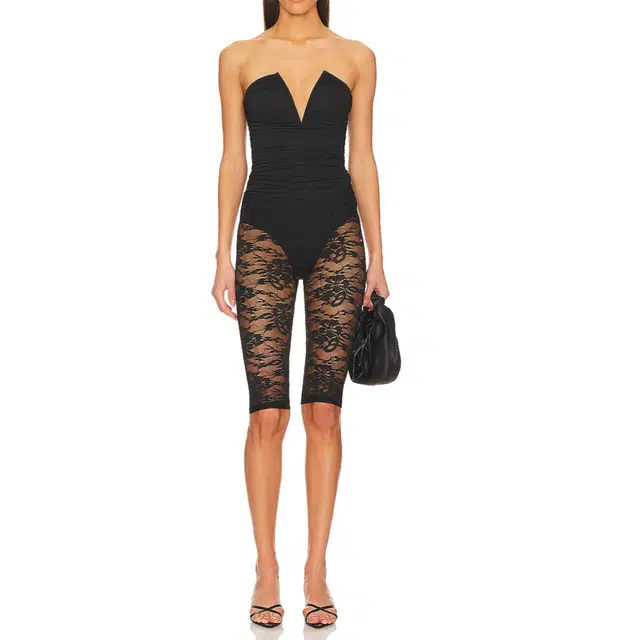 SUPERDOWN Vivienne Ruched Bodysuit