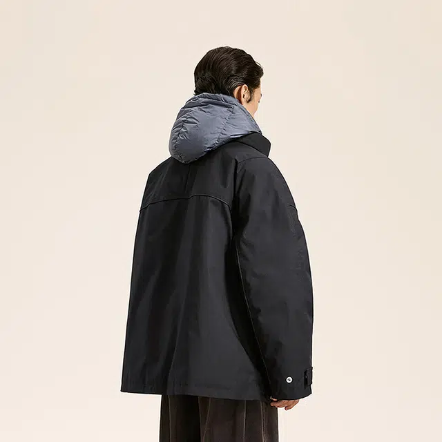 速写 秋冬休闲舒适宽松长袖羽绒服 男款