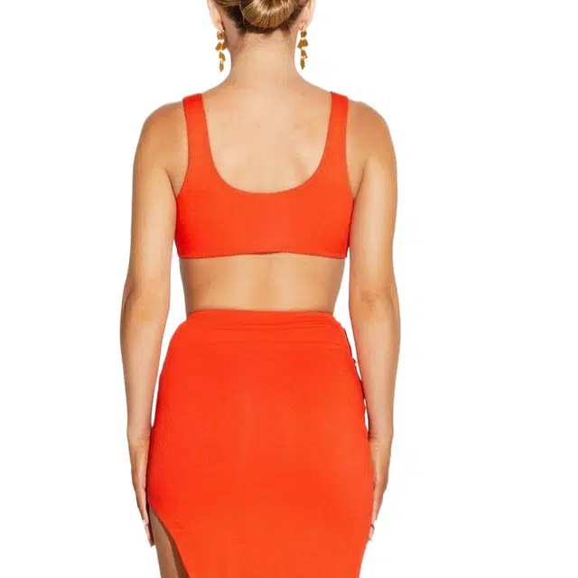 NAKED WARDROBE NW V-Neck Strap Crop Top