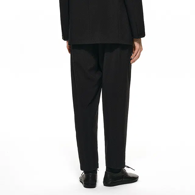 速写 直筒宽松纯色九分西裤休闲裤 男款