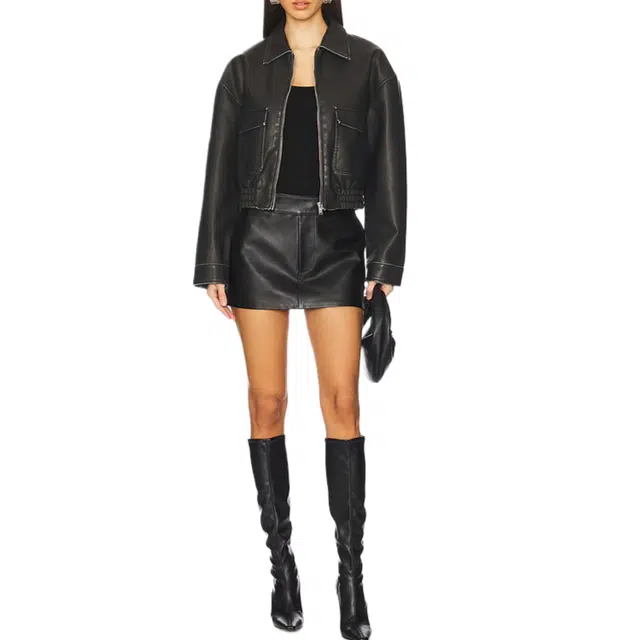 SUPERDOWN Lolo Faux Leather Jacket
