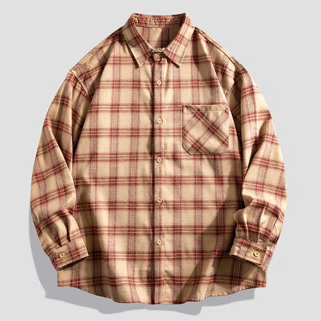 金盾 高街百搭复古长袖衬衫 男款