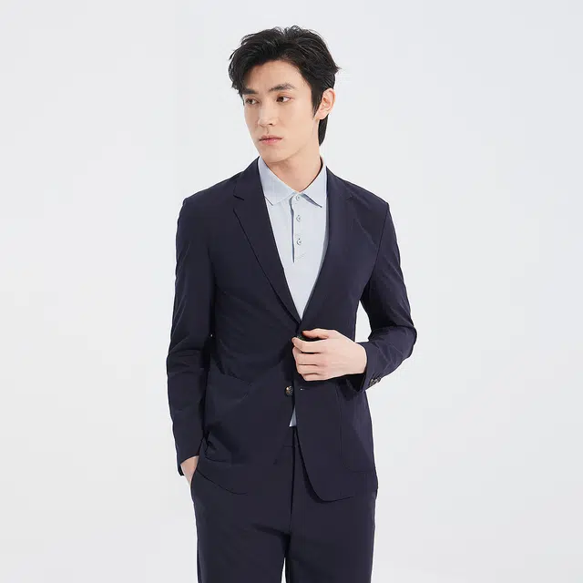 利郎 凉感纯色舒适商务休闲平驳领轻薄简约百搭夏季西装 男款
