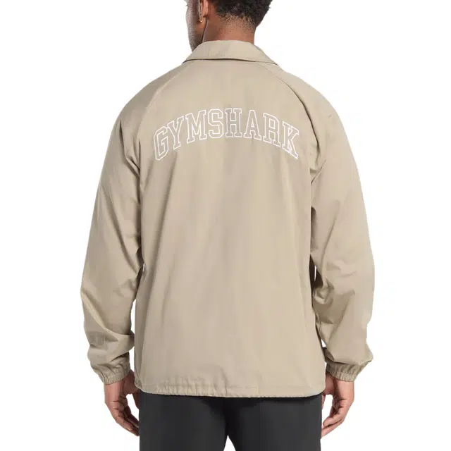 GYMSHARK Canvas Coach Jacket logo