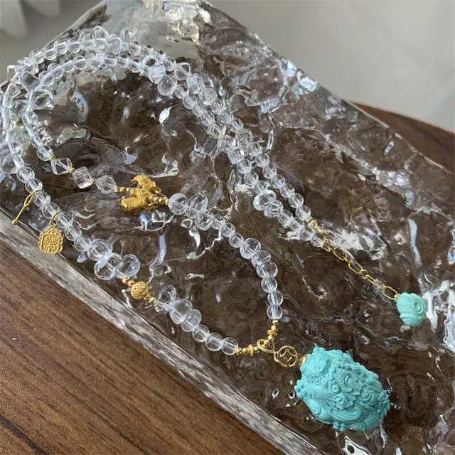 灵运宝 转运招财湖北高瓷原矿一物一图无油无水#好运 绿松石 名贵玉石吊坠 男女同款情侣款