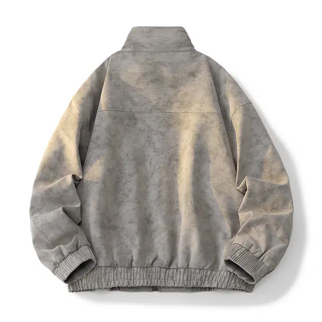 金盾 美式复古高街痞帅高级休闲宽松立领夹克外套 男款