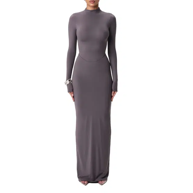 NAKED WARDROBE Mock Neck Bodysuit Naked