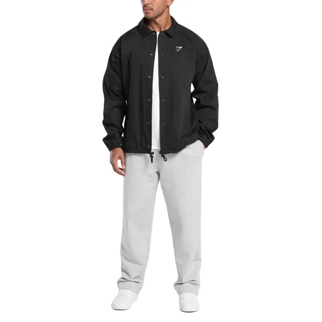 GYMSHARK Canvas Coach Jacket logo