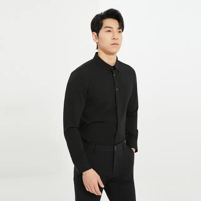 利郎 品位商务尖领印花质感百搭休闲通勤秋季衬衫 男款