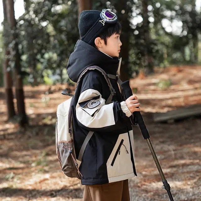 雅鹿棉衣 时尚洋气舒适百搭连帽拼色 青少年