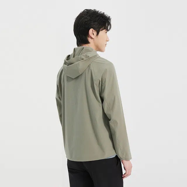 利郎 纯色简约连帽商务休闲轻薄夏季夹克外套 男款