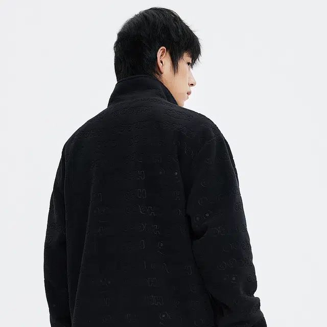 美特斯邦威 国潮摇粒绒宽松卡通拉链立领夹克外套 男女同款