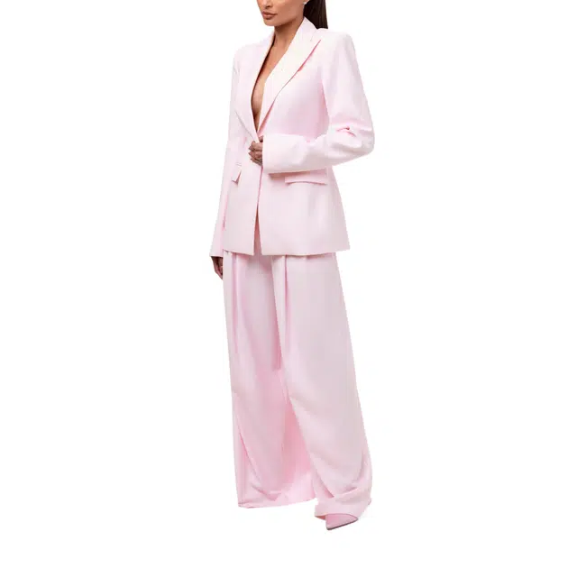 NAKED WARDROBE Pleated Wide-Leg Pant Suiting