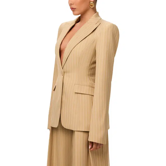 NAKED WARDROBE Pinstripe Suited Blazer