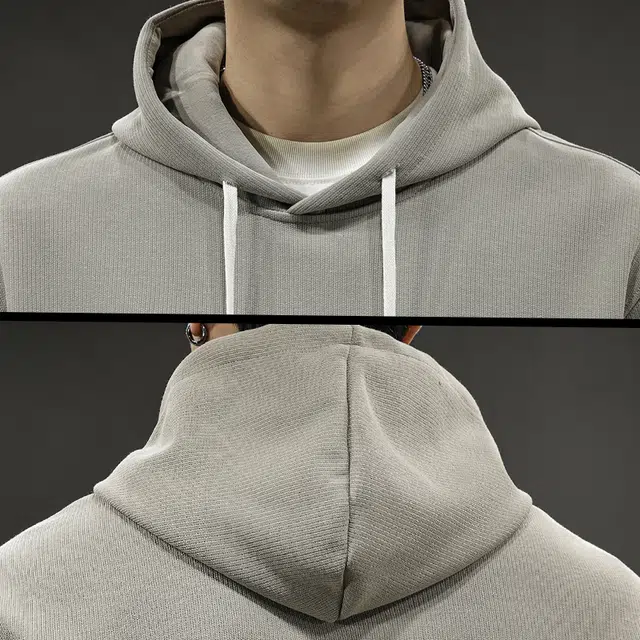 前进牛 高级感美式经典复古潮流潮牌连帽极简风秋季高街宽松休闲户外百搭重磅外套上衣卫衣 男款