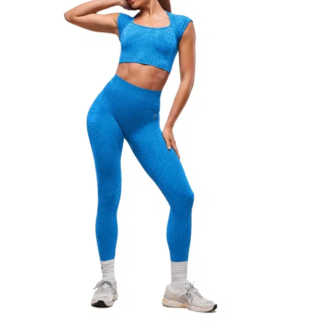 GYMSHARK Adapt X Whitney Animal Seamless Crop Top Adapt